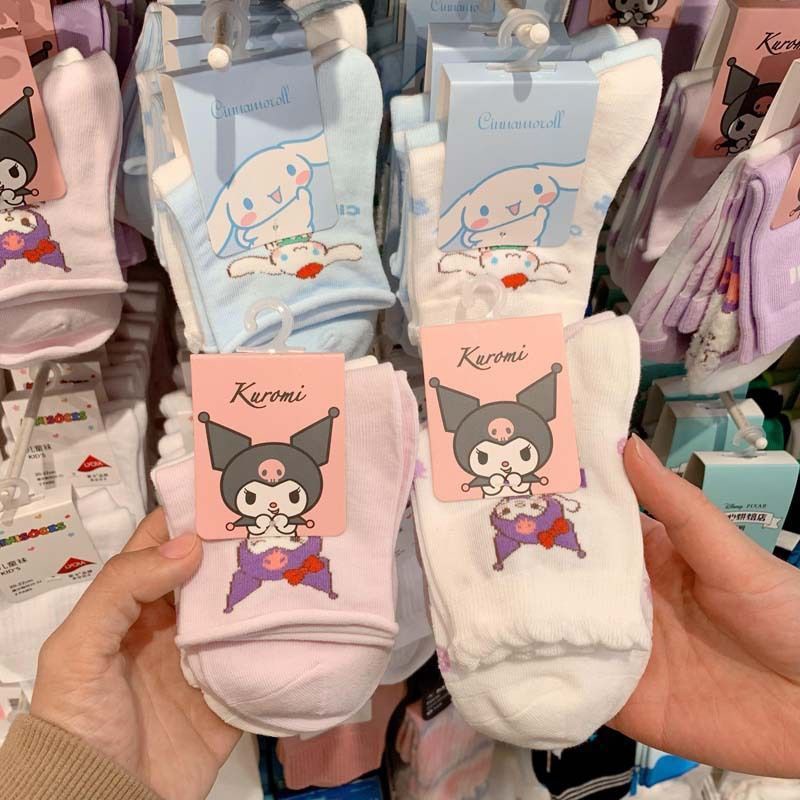 kaos kaki anak 5-15 tahun  sanrio kaus kaki bahan halus terbaru cinnamoroll kuromi melody