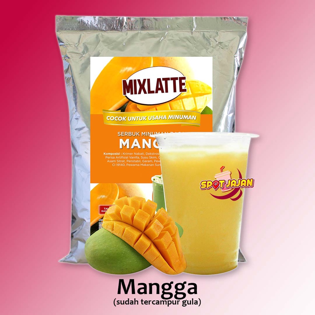 

MIXLATTE Mangga 1 kg Bubuk Minuman Dengan Gula / Serbuk Instan Rasa Buah Mango
