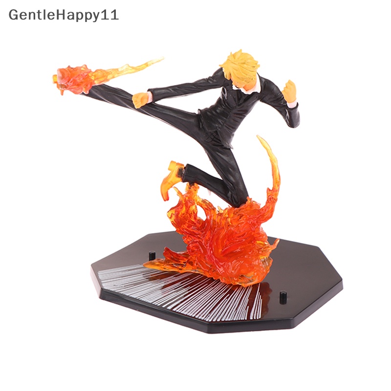 Gentlehappy 15 cm Anime One Piece Sanji Patung Hitam Kaki Api Versi Pertempuran Pvc Koleksi Onepiece Action Figure Model Mainan Hadiah id