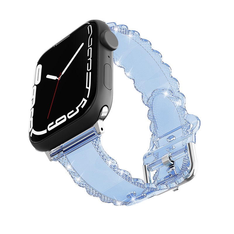 Tali Strap iWacth model Transparan Lace Strap for iWatch Series 7 6 SE 5 4 3 2 1