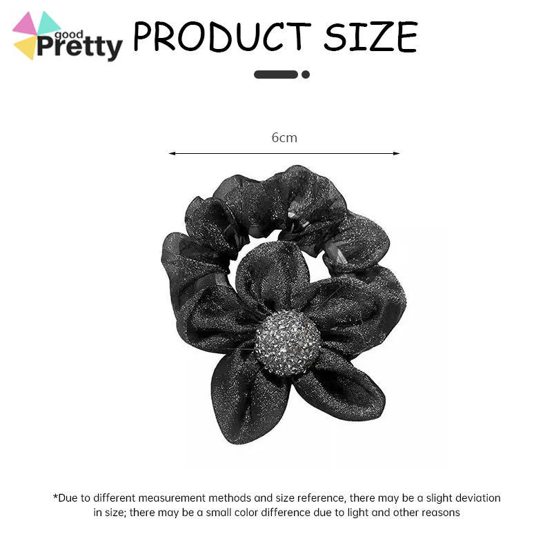 Ikat Rambut Scrunchie Korea Perempuan Model Bunga Daisy Aksesoris Wanita - PD