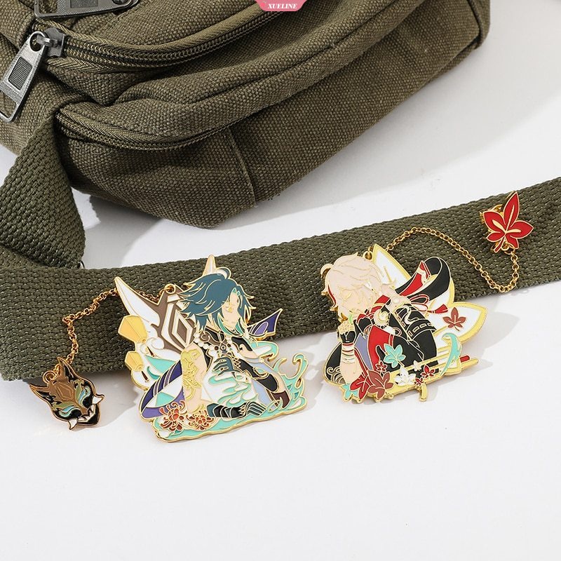 Game Genshin Impact Badge Zhongli Venti Hu Tao Xiao Tartaglia Keqing Ganyu Cosplay Bros Kerah Pin Aksesoris Prop Badges [ZXL]