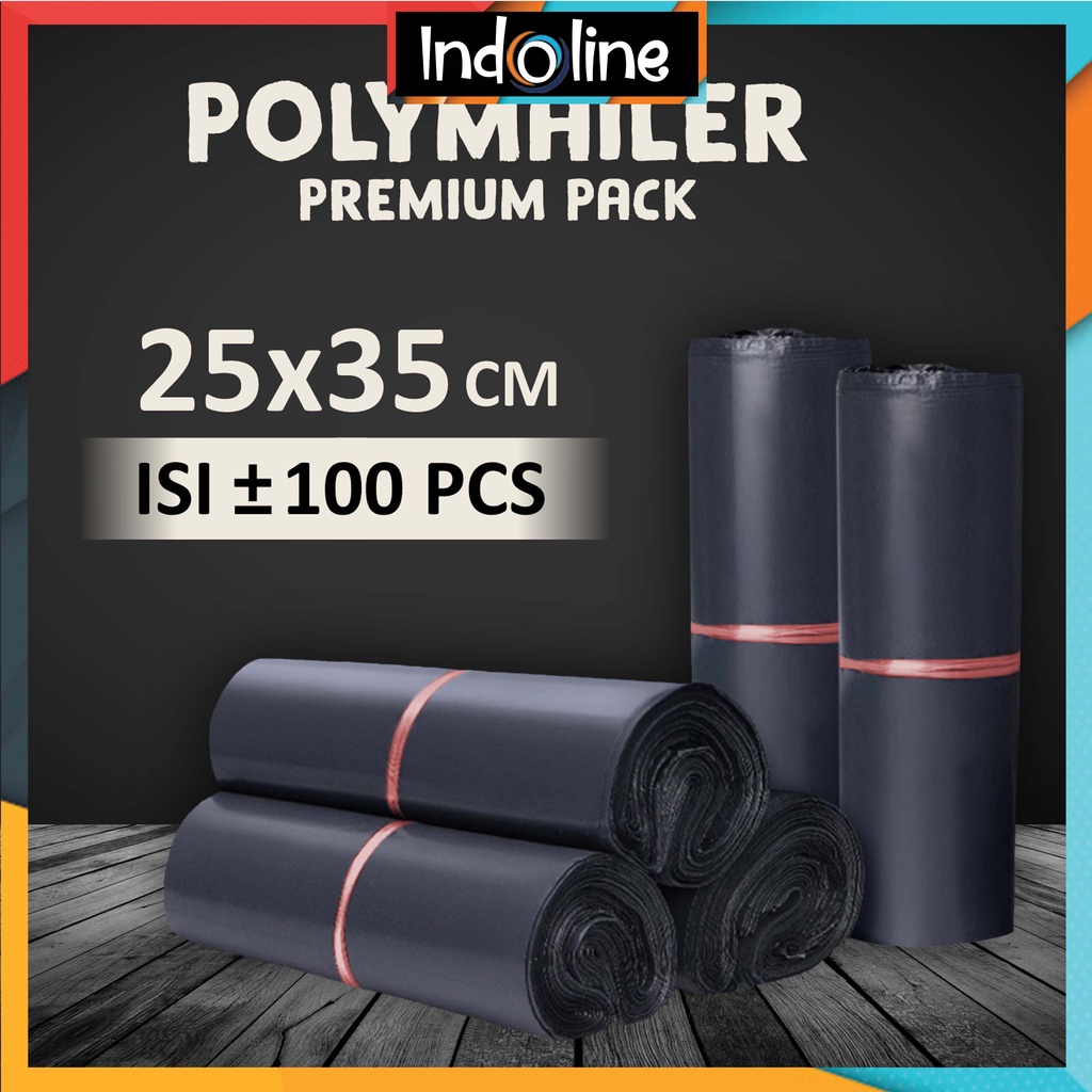 

✔️ Plastik Polymailer Olshop Kantong Plastik Hitam Packing Online Shop Bahan Tebal 25 x 35 Import COD