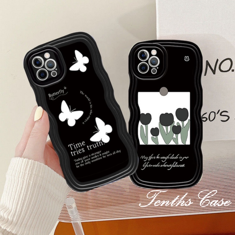 Untuk Samsung S23 S22 S21 S20 Plus S23 S22 S21 S20 Ultra S20 FE S21 FE Note 20Plus Note 20Ultra Wave Edge Butterfly Tulip Phone Case