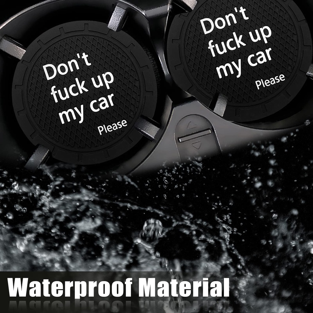 [Grosir] 1pc Tatakan Gelas Alfabet Mobil Universal/Alas Botol Minum Anti Selip Multifungsi/Car Water Cup Slot Non-Slip Waterproof PVC Mat/Aksesoris Interior Auto Kreatif