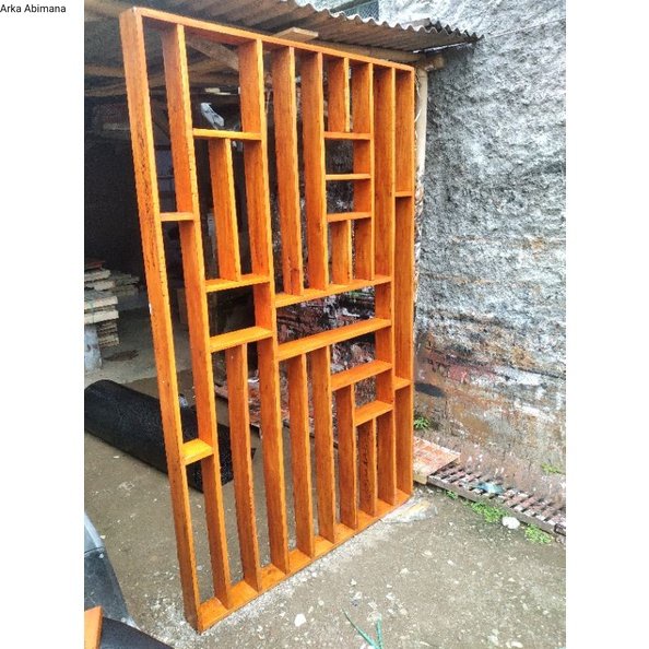 PARTISI RUANGAN PENYEKAT PEMBATAS SKAT RUANG DAPUR KAYU SUSUN SERBAGUNA Mulifungsi