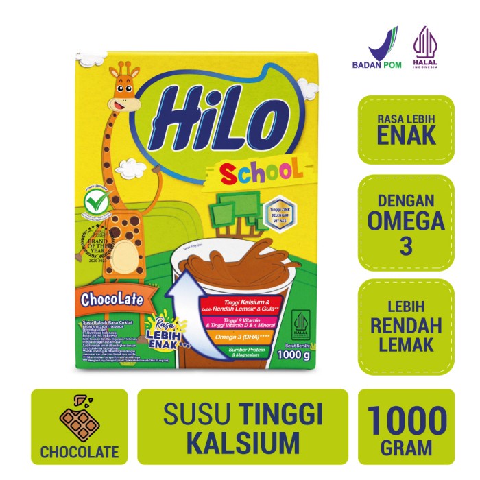 

Promo Terjangkau HiLo School Chocolate 1000gr - Susu Tinggi Kalsium