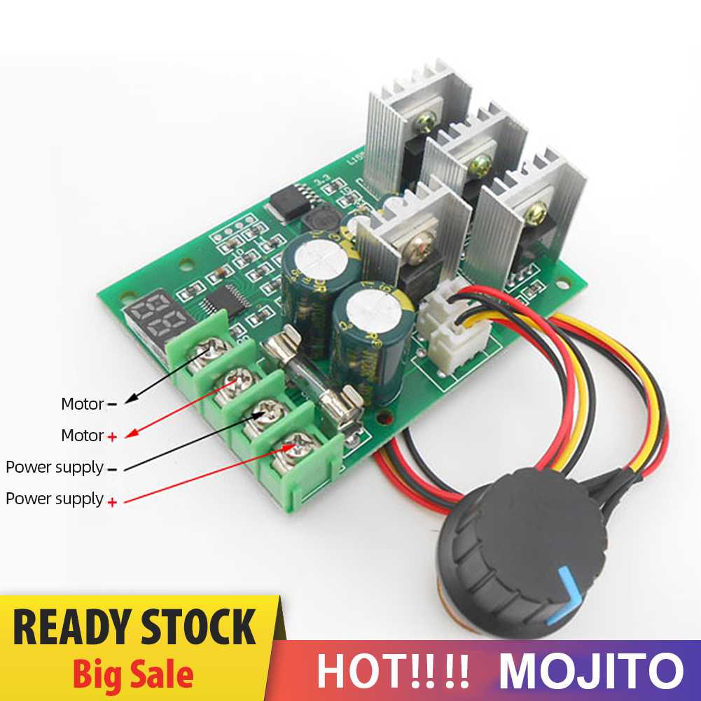 Dc6-60v PWM DC Motor Speed Controller 6V 12V 24V 36V 48V 30A Motor Gubernur