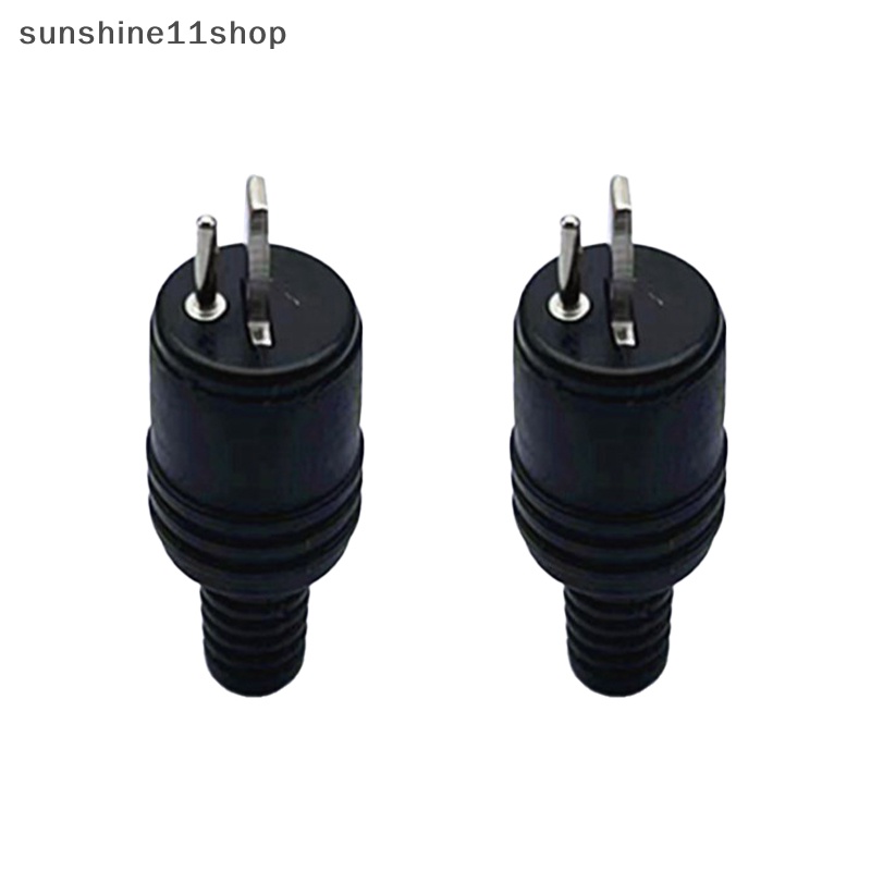 Sho 2PCS Alat Speaker Pria Power Signal Audio Hitam Adaptor 2pin Konektor N