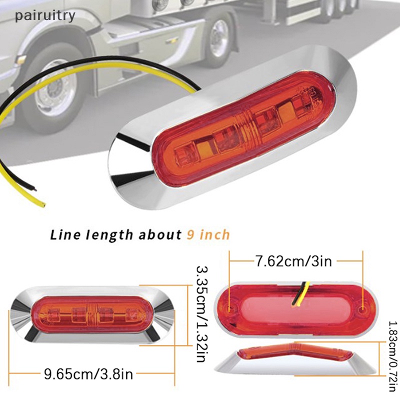 Prt 2Pc Lampu Navigasi Perahu Merah 12-24V Lampu Sinyal Warning Light PRT