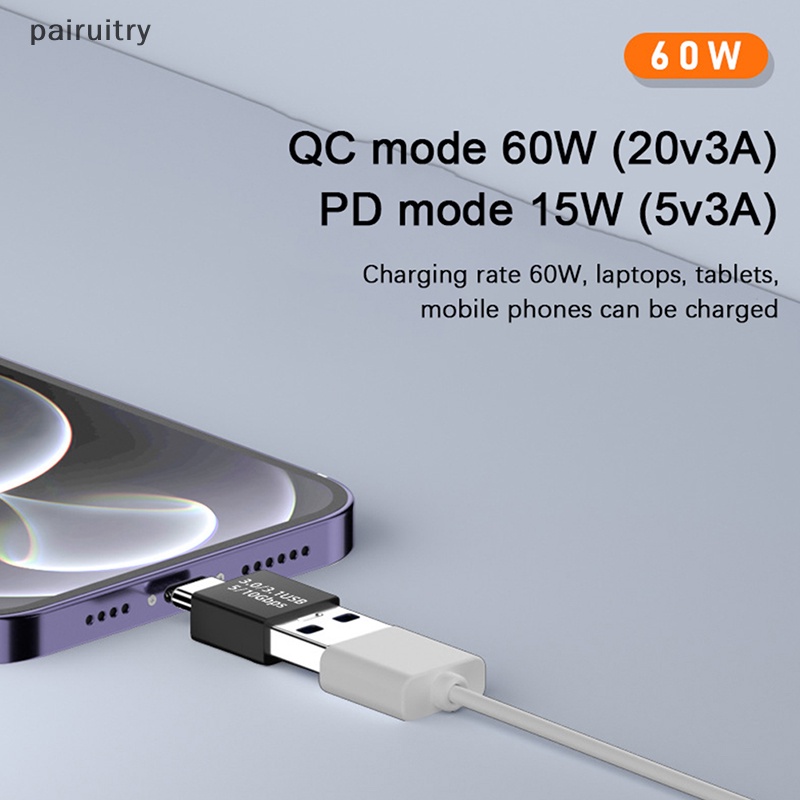 Prt USB 3.1 Coupler Female to USB Tipe C Female Adapter Konverter Sambungan Extender USB Super Speed PRT