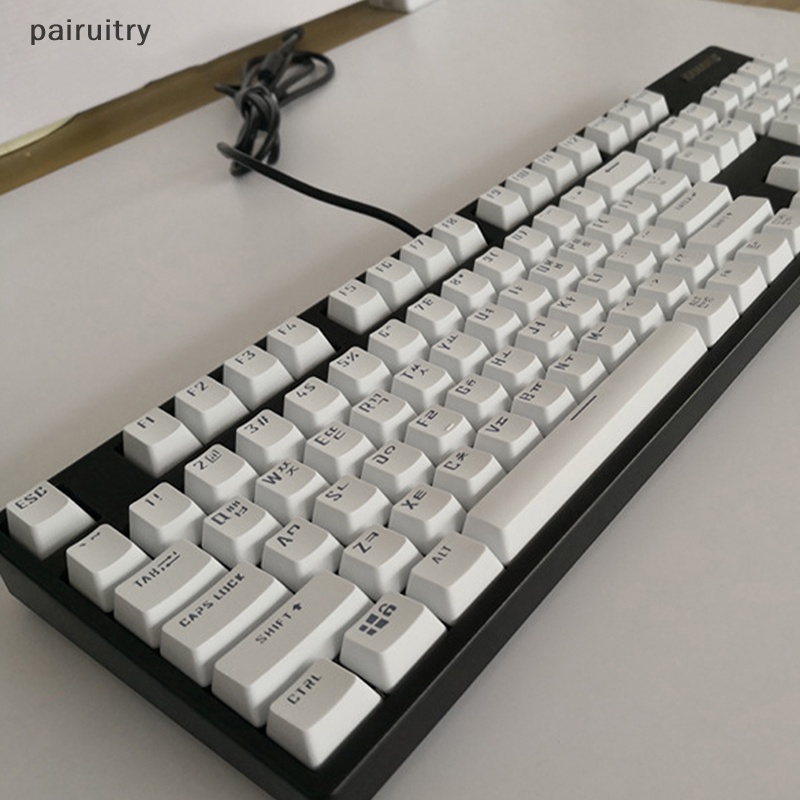 Prt 1Pc 104kunci Korea Transparan Backlit ABS Key Caps Untuk Mekanik Gaming PRT