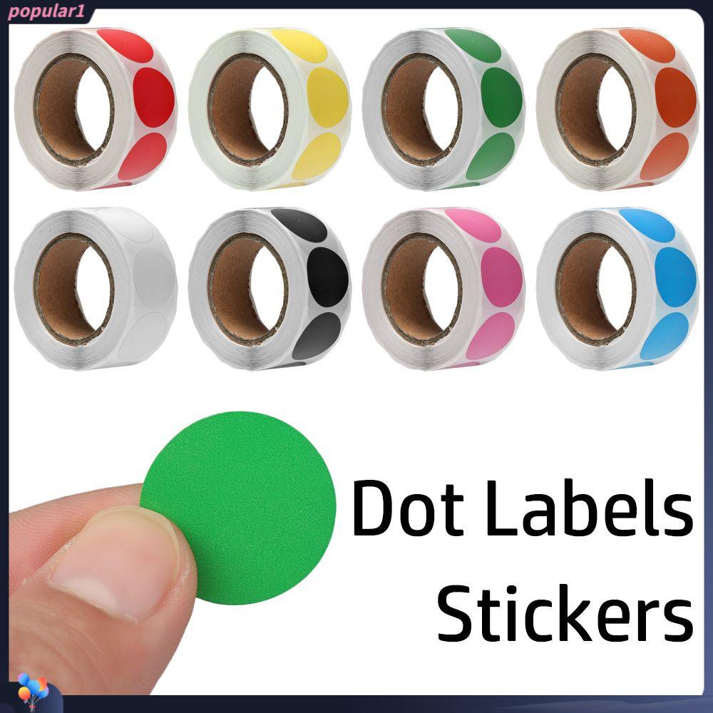 Populer 500Pcs/Roll Label Dot Stiker Paket Label Label Warna Dekorasi Rumah Alat Tulis Sticker