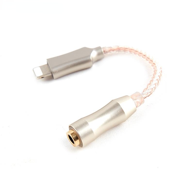 1pcs IOS Pencahayaan Ke 3.5mm DAC Earphone Amplifie Digital Decoder Aux Audio Hifi Adapter Untuk KZ ZSN ZS10 Pro X