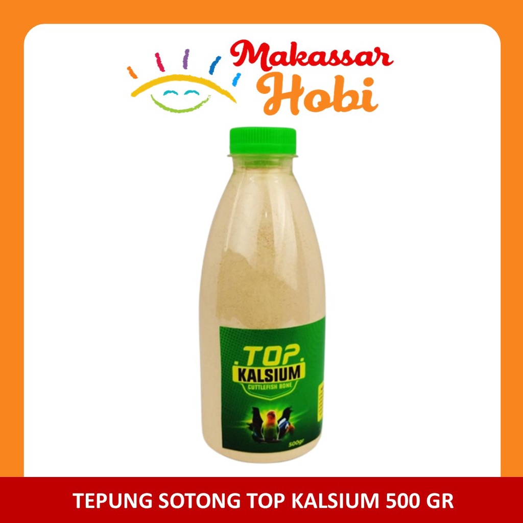 Tepung Sotong Top Kalsium 500gr Pakan Makanan Burung Gecko Reptil Kura