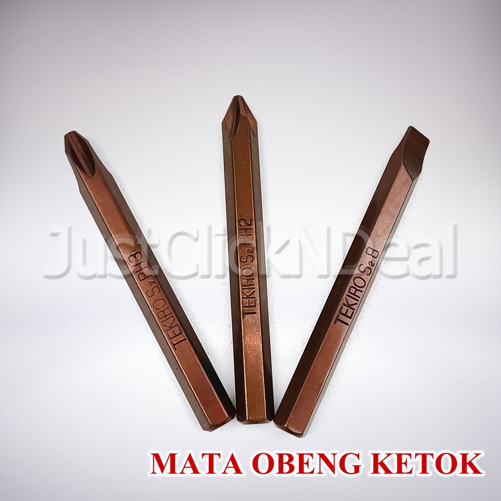 Tekiro Mata Obeng Ketok Plus Minus PH2 PH3 8 x 80 mm Magnetic Heavy Duty Bits  Tersedia jug merk yukido