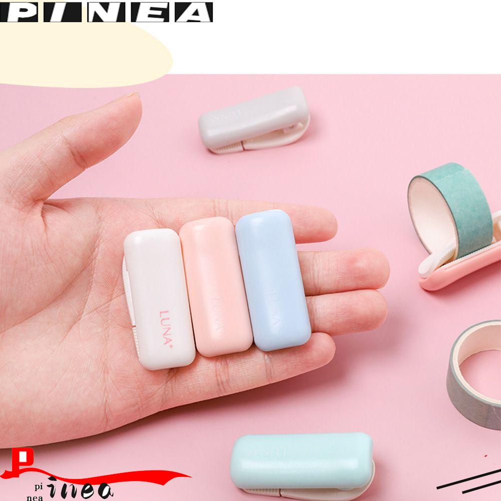 Stiker Tape Dispenser Nanas Mini Klip Warna Solid