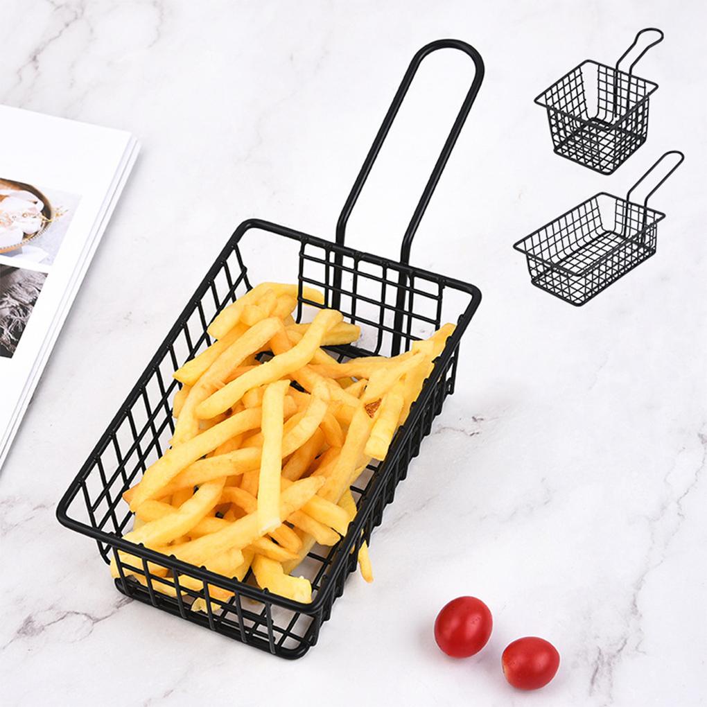 Penggorengan Keripik Colander Basket Drainer Stainless Steel Aksesori Gadget Filter Wadah Persegi Bilas Skimmer Masak