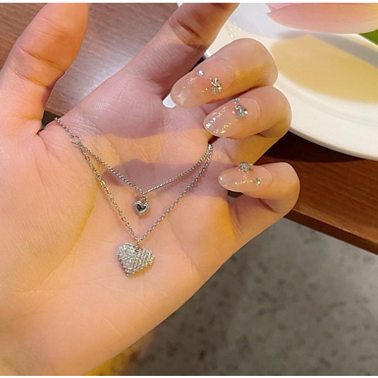 Kalung Wanita Korea Liontin Love Cinta Rantai Fashion Elegant Aksesoris Perhiasan Kualitas Import KLG68