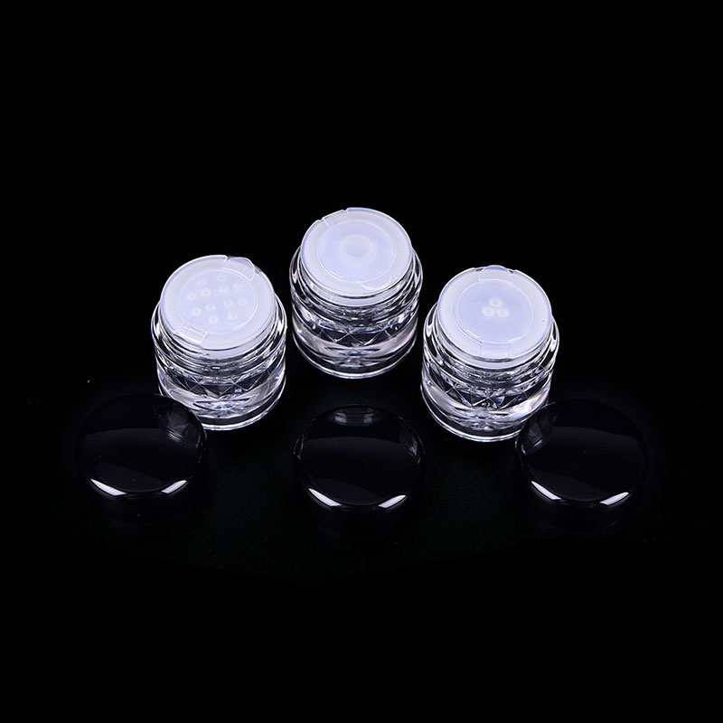 (drea) 3ml Ayakan Kosmetik Empry Loose Powder Jars Wadah Tutup Ulir Makeup DIY //