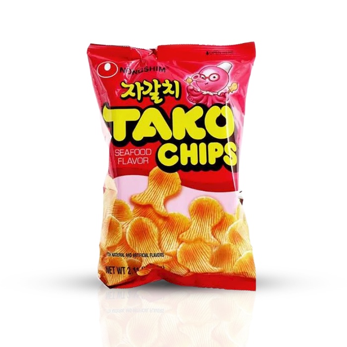 

NONGSHIM Tako Chips Seafood Flavor - Snack Korea Rasa Seafood 60g