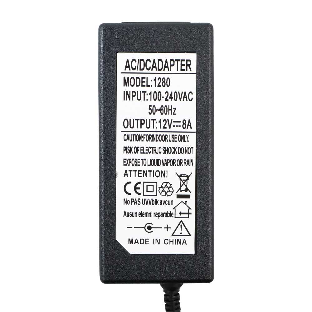 DCU Adaptor Daya Laptop LED Strip Monitor DC 12V 8A 96W - 1280