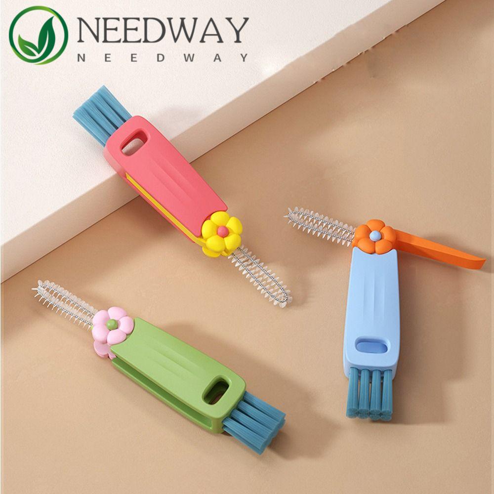 Needway   Sikat Botol Susu Tahan Lama Serbaguna Trinity Cleaning Brush Groove Brush Multifungsi Cup Scrubber