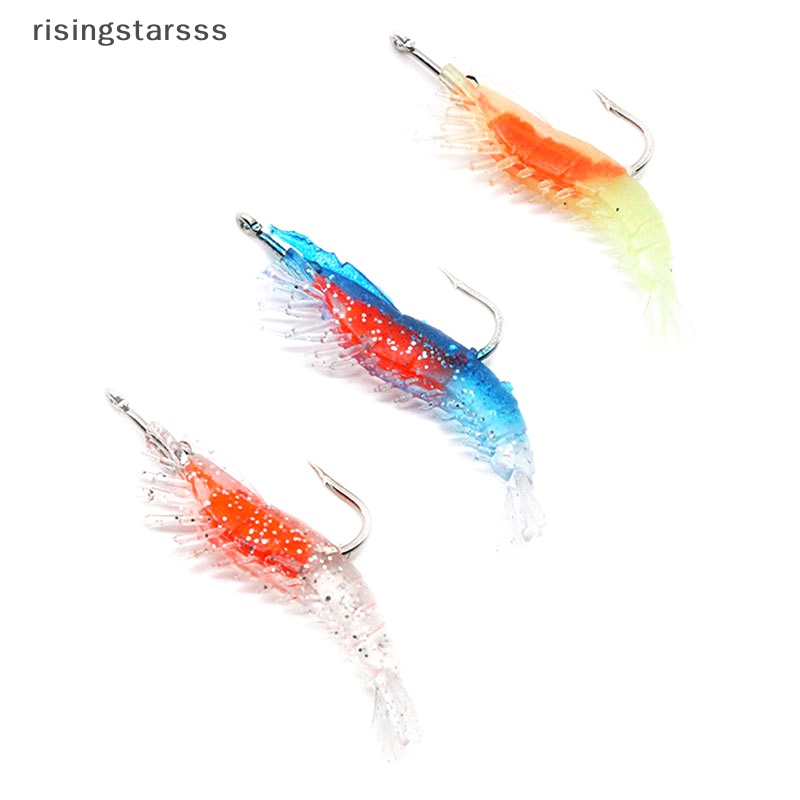 Rsid Span-new 3g-60mm 4warna Luminous Udang Cumi Malam Memancing Jigs Lure Bass Umpan Lembut Jelly