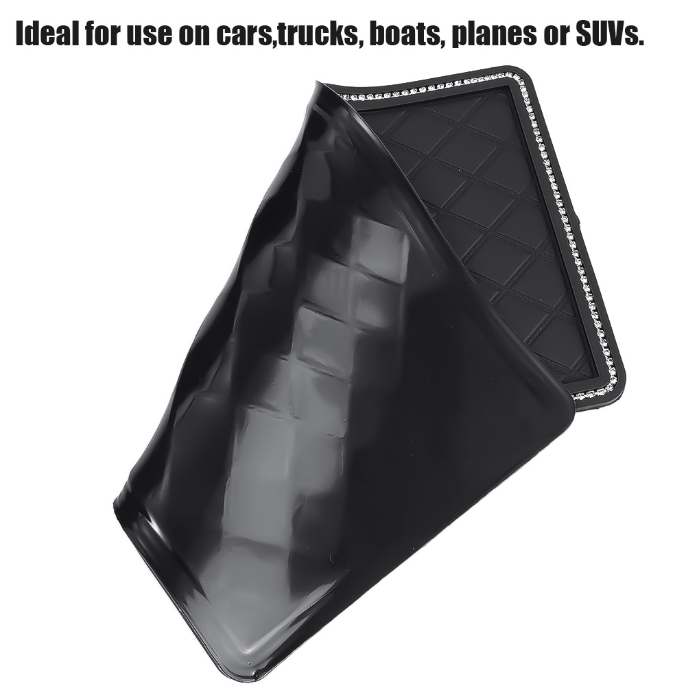 [Fitur] Aksesoris Interior Otomatis Dashboard Mobil Non-Slip Mat Car Mounted Phone Anti Slip Pad Kreatif Luminous Water Diamond Pad Telepon Tahan Lama GPS Sticky Holder