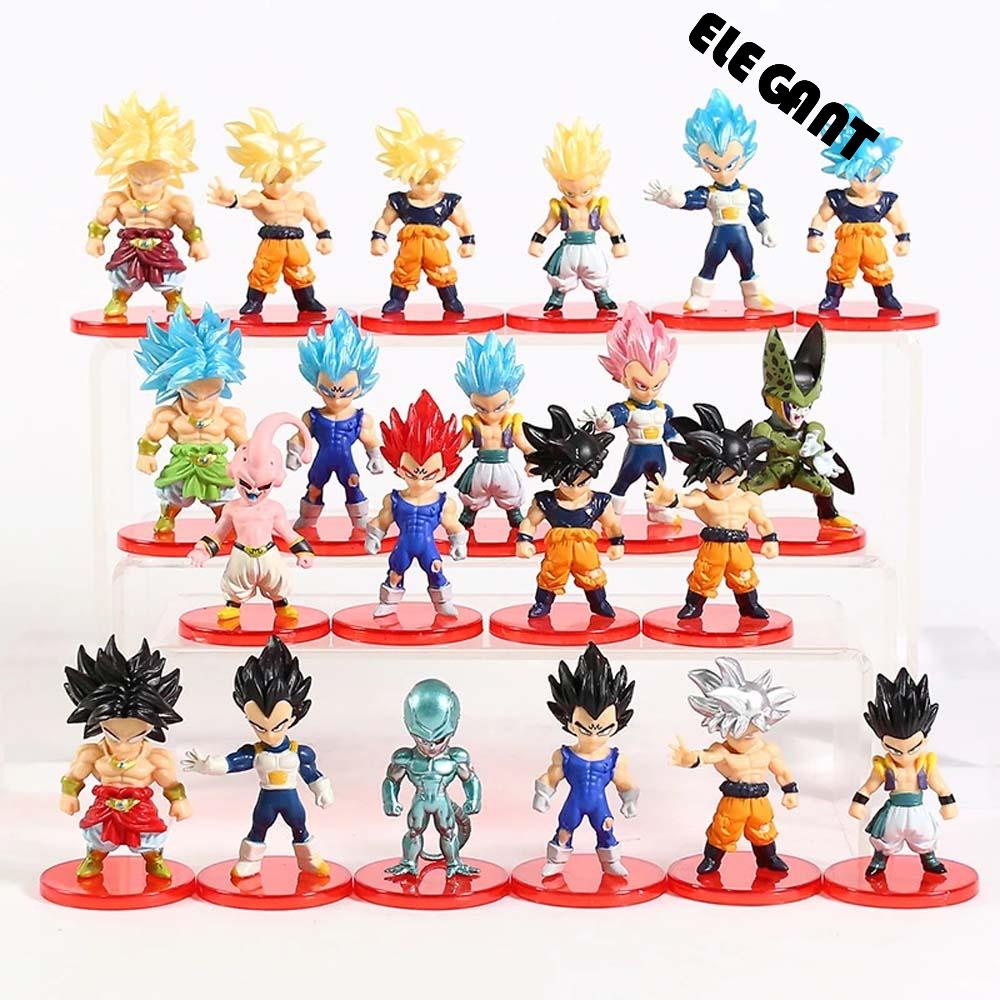 [Elegan] Dragon Ball Ultra Instinct 21pcs/lot Super Saiyan Dewa Frieza Vegeta Vegetto Son Goku