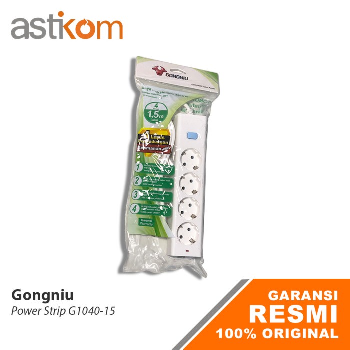 Power Strip Gongniu G1040 White