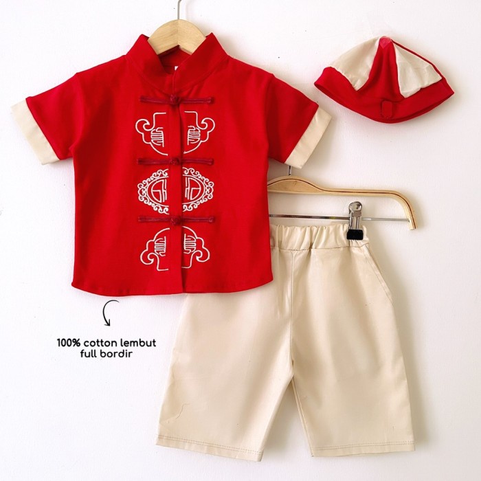 Cheongsam anak / Baju imlek anak laki laki barongsai