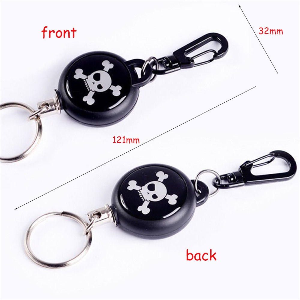 1 Pcs Sederhana Anti Maling Gantungan Kunci Ditarik Baja Kawat Tali Gantungan Kunci Dua Sisi Ourdoor Pinggang Gantung Keychain Hadiah Souvenir