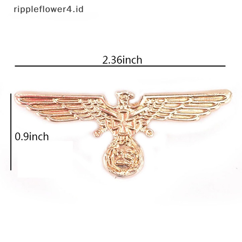 {rippleflower4.id} Ermany Perang Dunia II Golden Eagle Militer Bros Pin Lencana Souvenir Medali~