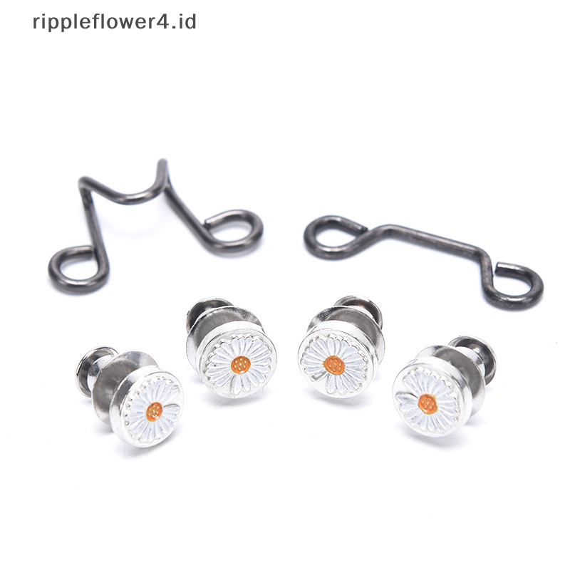 {rippleflower4.id} 1set DIY Invisible Adjust Button Metal Jeans Waist Removable Buckle Waist Button~