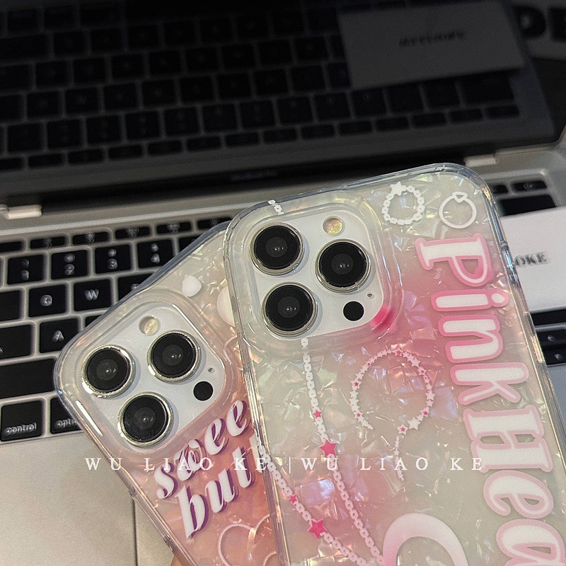 Ins Gaya Cocok Untuk iPhone 14 Pro Max Casing Ponsel iPhone Double-layer Dicetak Pola Hati Kompatibel Dengan Iphone13 13pro 13prm iPhone 11 11pro 14plus 12Pro Max Shockproof TPU Phone Case