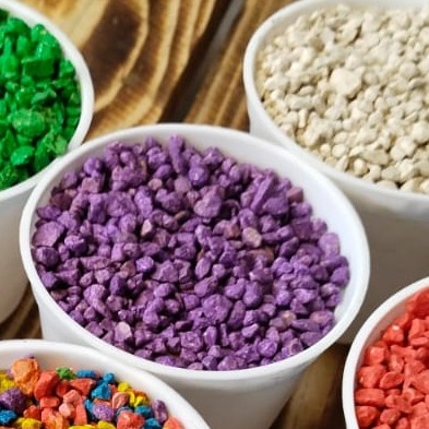 kerikil hias warna ungu, isi 200 gram, pot 10, pot kaktus