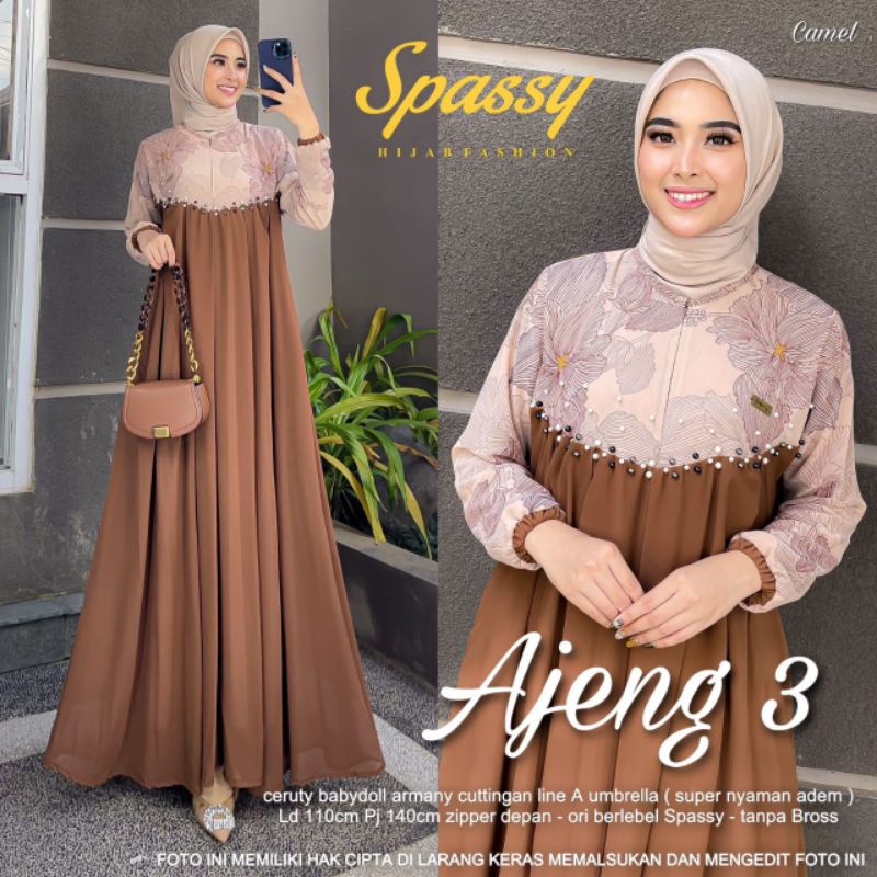 AJENG DRESS ORI SPASSY | Ceruty Bordir Armani