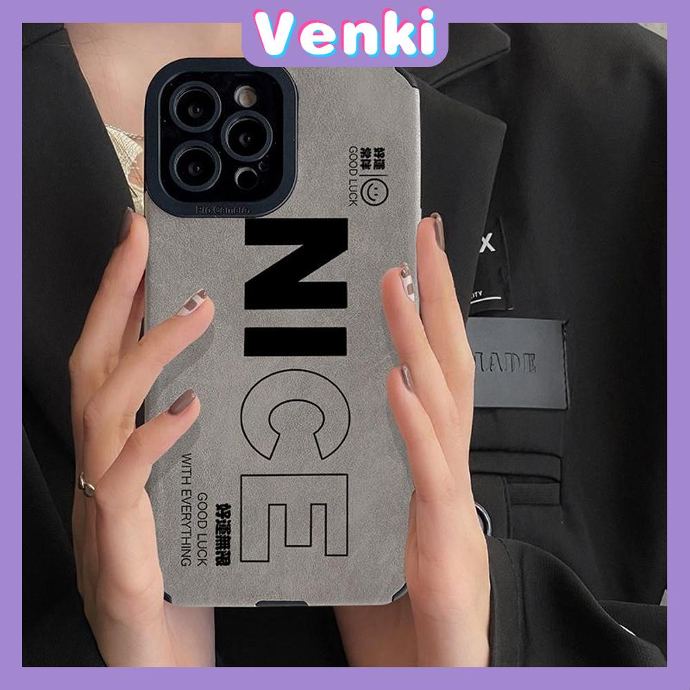 VENKI - Untuk iPhone 11 Case Kulit Dilaminasi Pupil Mata Suede Phone Case Soft Shockproof Airbag Case Pelindung Kamera Sederhana Bagus Kompatibel dengan iPhone 14 13 Pro max 12 xr xs 7 8