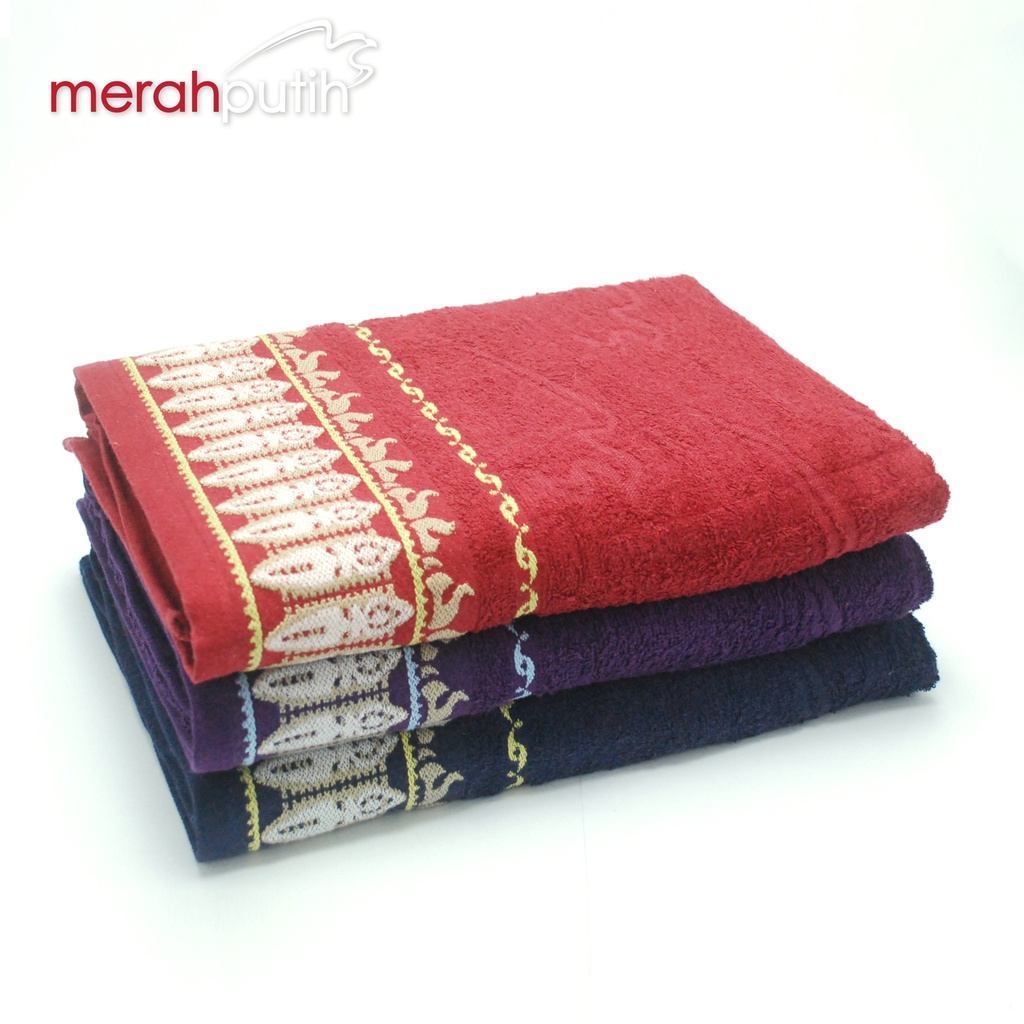 Handuk Mandi Dewasa Merah Putih MPB 517  by Terry Palmer ukuran 70 x 135 cm