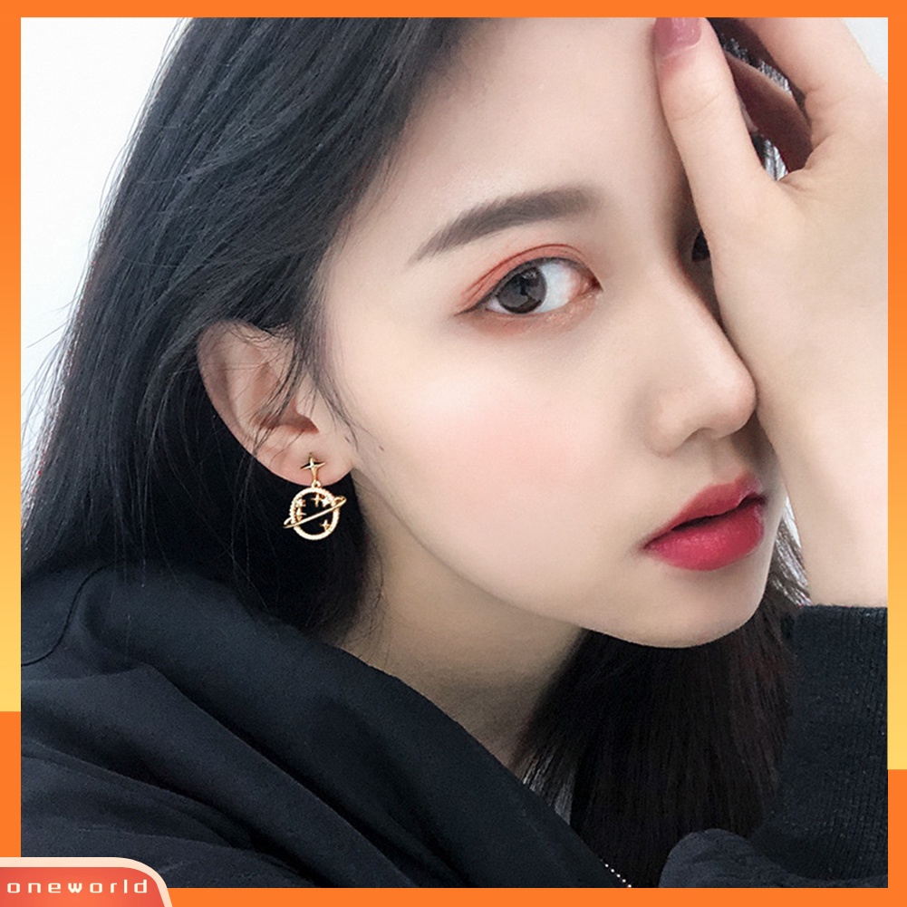 [WOD] Wanita Kreatif Bentuk Asteroid Eardrop Bintang Ear Stud Hoop Earrings Perhiasan Hadiah