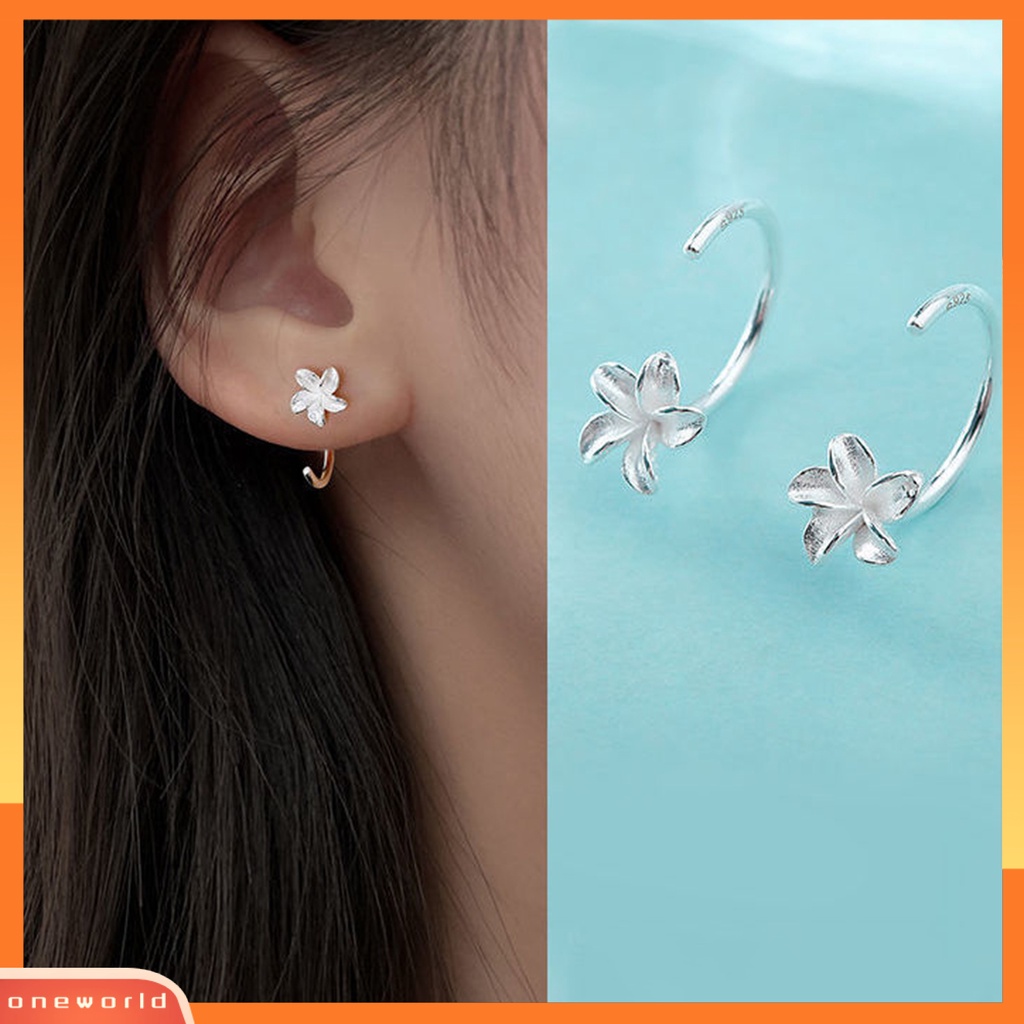 [WOD] 1pasang Anting Stud Butterfly Perhiasan Indah Kilau Cerah Anting Bunga Untuk Perjamuan