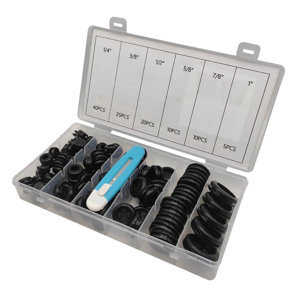 TOP 110pcs Rubber Grommet Perbaikan Rumah Untuk Lubang Bor Kabel Lubang Colokan