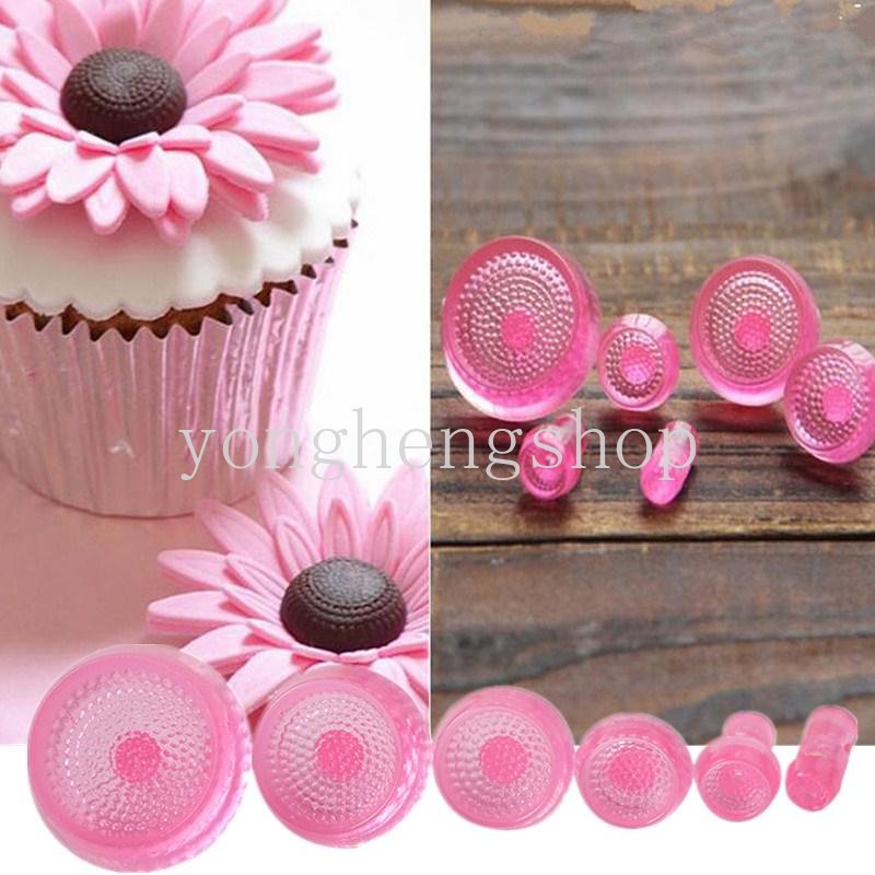 6pcs /set Cetakan Benang Sari Bunga Daisy Bunga Matahari Alat Dekorasi Kue Fondant Gum Pasta Mold