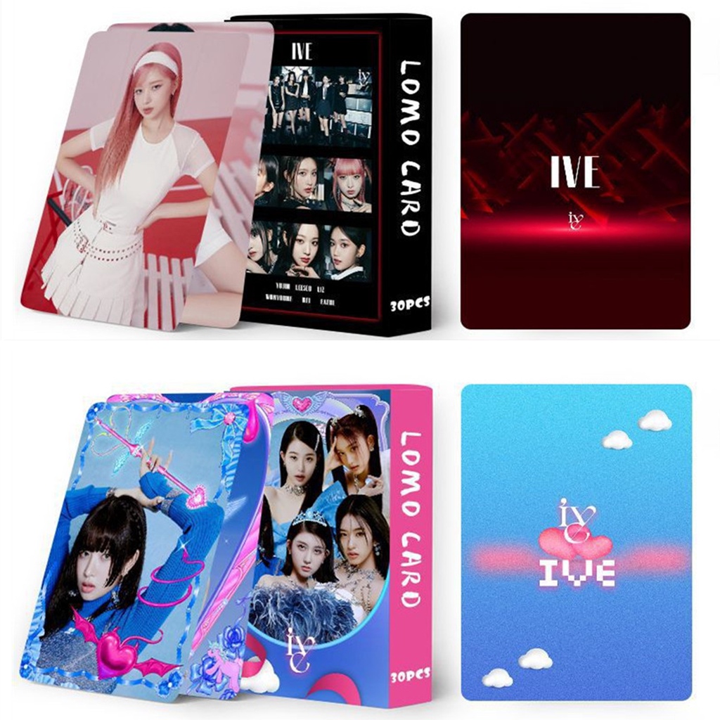 30pcs /box IVE Album WAVE LOVE DIVE Photocards Kartu Lomo Kpop Postcards