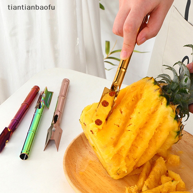 [tiantianbaofu] Stainless Steel Pineapple Fruit Tools Alat Pemotong Pengupas Mata Nanas Butik