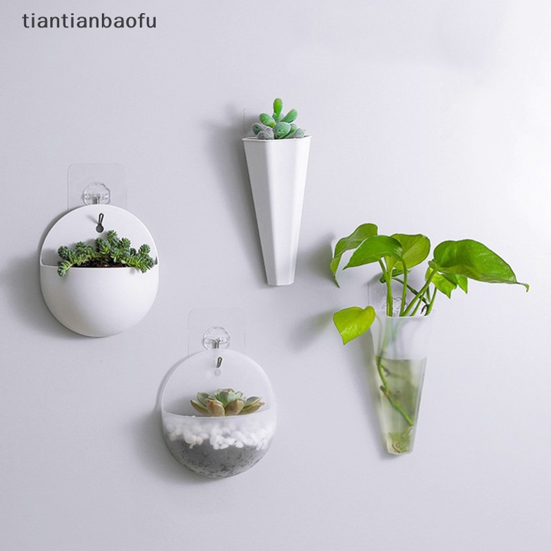 [tiantianbaofu] 1pc Penanam Wajah Plastik Pot Bunga Tanaman Lucu Wadah Tabletop Kreatif Dekorasi Butik