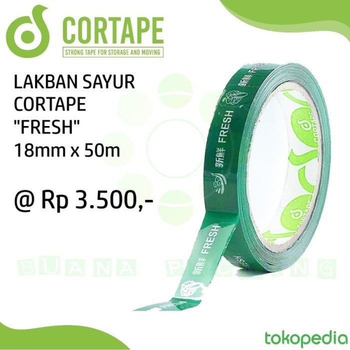 

[SC] LAKBAN SAYUR "FRESH" CORTAPE, 18MM X 50M MURAH