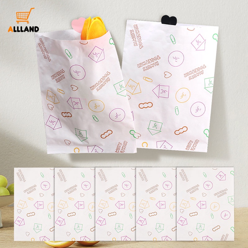 1pc Kantong Kertas Penyimpanan Snack Motif Rumah Kecil Lucu/ Biskuit Permen Wrapping Kantong Mulut Datar/ Kantong Kemasan Kekinian Portabel