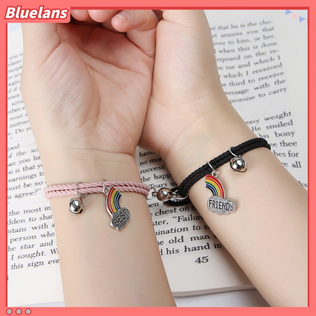 [BLS] 2pcs Braided Bracelets Hand Made Adjustable Pengerjaan Halus Elastis Dinosaurus Dekorasi Hias Minimalis Pasangan ic Matching Bracelets Aksesori Pakaian